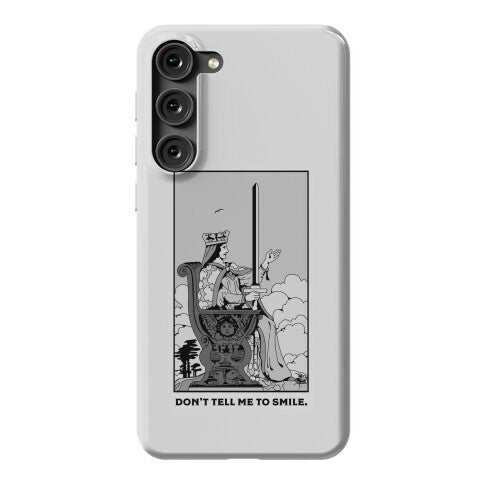 Don't Tell Me To Smile (Queen Of Swords Tarot) Phone Case